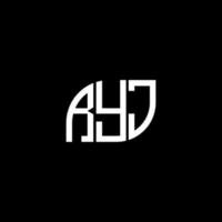 ryj lettera logo design su sfondo nero. ryj creative iniziali lettera logo concept. disegno della lettera ryj. vettore