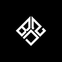 design del logo della lettera bdz su sfondo nero. bdz creative iniziali lettera logo concept. disegno della lettera bdz. vettore