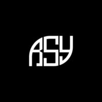rsy lettera logo design su sfondo nero. rsy creative iniziali lettera logo concept. disegno della lettera rsy. vettore