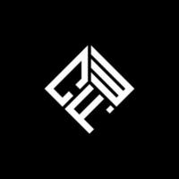 cfw lettera logo design su sfondo nero. cfw creative iniziali lettera logo concept. disegno della lettera cfw. vettore