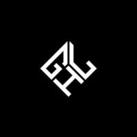 ghl lettera logo design su sfondo nero. ghl creative iniziali lettera logo concept. disegno della lettera ghl. vettore
