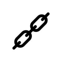 disegno dell'icona della catena. Isolato su uno sfondo bianco vettore