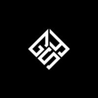 gsy lettera logo design su sfondo nero. gsy creative iniziali lettera logo concept. disegno della lettera gsy. vettore