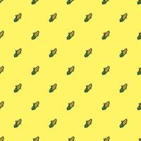 modello senza cuciture con icone di mais giallo. sfondo di mais colorato. doodle illustrazione vettoriale con verdure