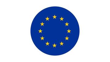 cerchio della bandiera dell'unione europea, immagine vettoriale e icona