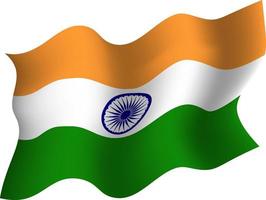 bandiera dell'india sventolando illustrazione vettoriale.