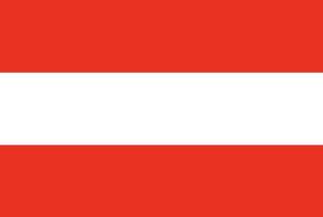 icona vettore bandiera austria nel colore ufficiale e nelle proporzioni corrette