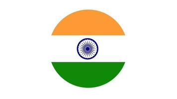 cerchio della bandiera dell'india, immagine vettoriale e icona