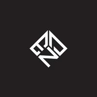 design del logo della lettera finale su sfondo nero. concetto di logo della lettera delle iniziali creative di fine. design della lettera finale. vettore