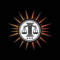 avvocato o giustizia legge logo disegno vettoriale, icona illustrazione