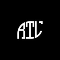 rtl lettera logo design su sfondo nero. rtl creative iniziali lettera logo concept. disegno della lettera rtl. vettore