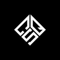 csq lettera logo design su sfondo nero. csq creative iniziali lettera logo concept. disegno della lettera csq. vettore