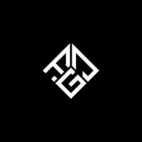 fgj lettera logo design su sfondo nero. fgj creative iniziali lettera logo concept. disegno della lettera fgj. vettore