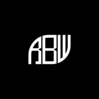 rbw lettera logo design su sfondo nero. rbw creative iniziali lettera logo concept. disegno della lettera rbw. vettore