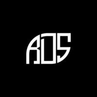 rds lettera logo design su sfondo nero. rds creative iniziali lettera logo concept. disegno della lettera rds. vettore