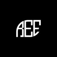 ree lettera logo design su sfondo nero. ree creative iniziali lettera logo concept. disegno della lettera di ree. vettore