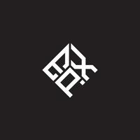 epx lettera logo design su sfondo nero. epx creative iniziali lettera logo concept. disegno della lettera epx. vettore