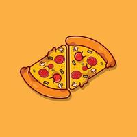 pizza food logo vector design originario dell'italia, fatto di grano e verdure, adatto per adesivi, flayer, sfondi, serigrafia, aziende alimentari