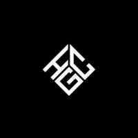 design del logo della lettera hgc su sfondo nero. hgc creative iniziali lettera logo concept. disegno della lettera hgc. vettore