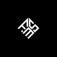 design del logo della lettera fms su sfondo nero. fms creative iniziali lettera logo concept. disegno della lettera fms. vettore