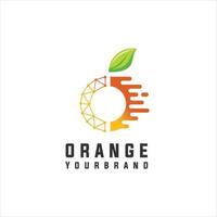 disegno del logo arancione. illustrazione vettoriale