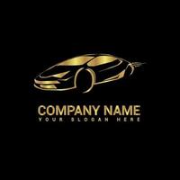 logo di lusso auto d'oro goming vettore