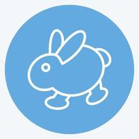 icona coniglio. adatto alla carne. stile occhi azzurri. design semplice modificabile. vettore del modello di progettazione. semplice illustrazione