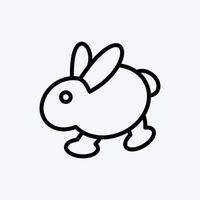icona coniglio. adatto alla carne. stile di linea. design semplice modificabile. vettore del modello di progettazione. semplice illustrazione