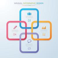 modello di infografica aziendale con icona, illustrazione del design vettoriale