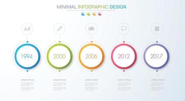 modello di infografica aziendale con icona, illustrazione del design vettoriale