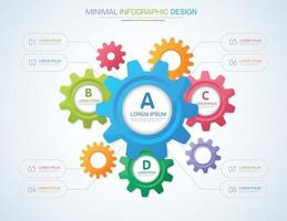 modello di infografica aziendale con icona, illustrazione del design vettoriale