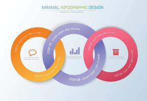 modello di infografica aziendale con icona, illustrazione del design vettoriale