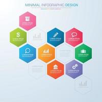 modello di infografica aziendale con icona, illustrazione del design vettoriale