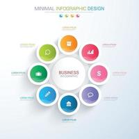 modello di infografica aziendale con icona, illustrazione del design vettoriale