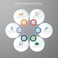 modello di infografica aziendale con icona, illustrazione del design vettoriale