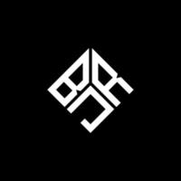 . bjr creative iniziali lettera logo concept. design della lettera bjr. design del logo della lettera bjr su sfondo nero. bjr creative iniziali lettera logo concept. disegno della lettera bjr. vettore
