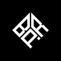 bpr lettera logo design su sfondo nero. bpr creative iniziali lettera logo concept. disegno della lettera bpr. vettore