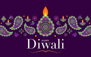 felice diwali, deepavali o dipavali il festival vettore