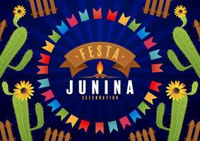 poster festa junina festival di giugno. vettore