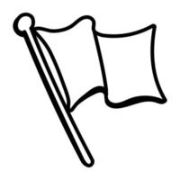 un'icona del vettore di doodle di bandiera