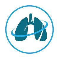 vettore di progettazione del logo del polmone per la tua azienda