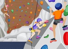 palestra di arrampicata indoor vettore