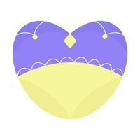 cuore blu-giallo, illustrazione vettore