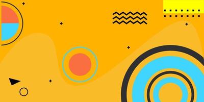 sfondo in stile memphis semplice e dinamico con colore arancione. adatto per banner, sito Web, poster design vettore
