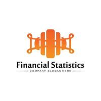 logo statistiche finanza marketing analisi delle tendenze aziendali vettore