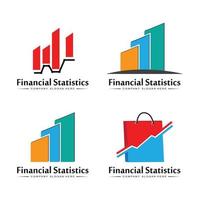 logo statistiche finanza marketing analisi delle tendenze aziendali vettore