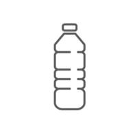 illustrazione vettoriale dell'icona della bottiglia di plastica, design piatto della bottiglia di acqua minerale