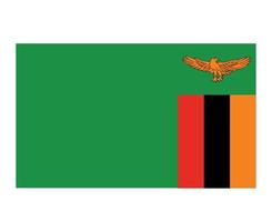 zambia bandiera nazionale africa emblema simbolo icona illustrazione vettoriale elemento di disegno astratto