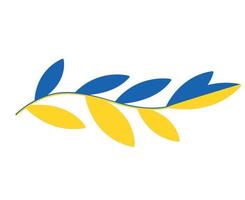ucraina albero foglie bandiera emblema nazionale europa simbolo astratto illustrazione vettoriale design