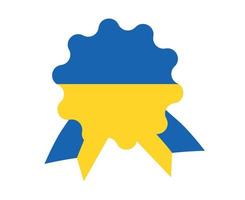 ucraina bandiera emblema nastro medaglia nazionale europa design simbolo vettore astratto illustrazione
